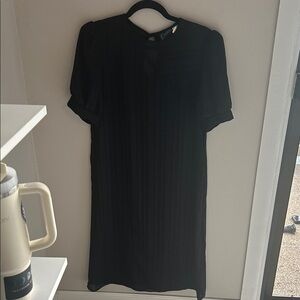 Vintage Black Short Sleeve Sheer Long Top
